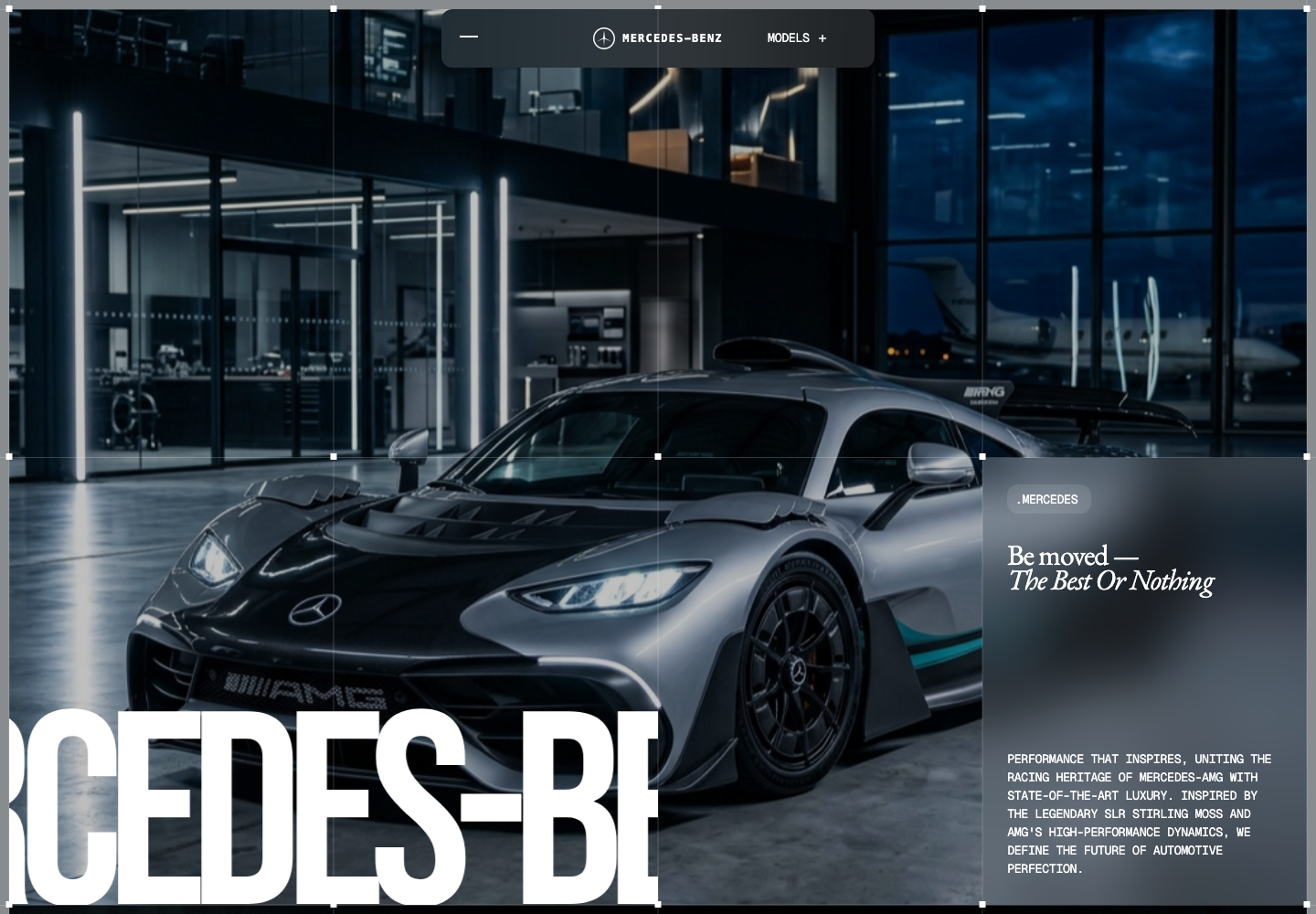 Mercedes-Benz Showcase website template screenshot